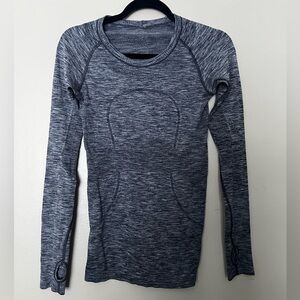 lululemon athletica Charcoal Long Sleeve Top Swiftly